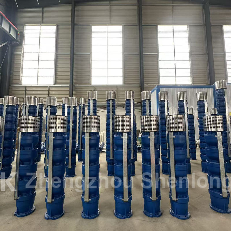 Bomba submersível de grande caudal de 600 m3/h com motor de 75 kW e impulsionador SS304