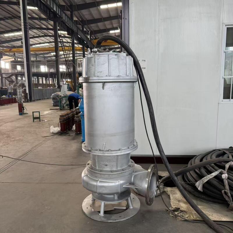 Bomba submersível de esgoto de aço inoxidável com caudal de 80 m3/h e cabeça de 10 m para drenagem de águas residuais