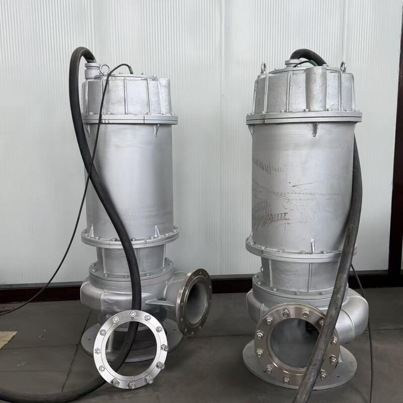 Bomba submersível de esgoto de aço inoxidável com caudal de 80 m3/h e cabeça de 10 m para drenagem de águas residuais