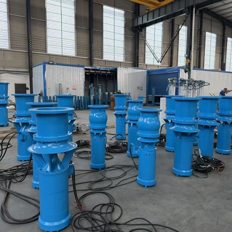 Bomba de fluxo axial submersível de 45kW com 1300 m3/h de fluxo e 8m de cabeça para drenagem de alto fluxo
