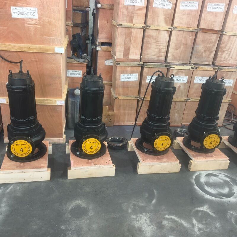 Bomba Submersível para Esgoto 100WQ80-20-7.5kW com Vazão de 80m³/h, 20m de Altura Manométrica e Motor de 7.5kW para Drenagem de Águas Residuais