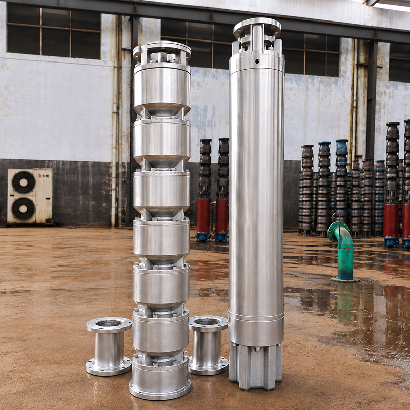 200QJH150-150-110kW Bomba de poços profundos de aço inoxidável Bomba de alto fluxo e bomba de cabeça alta para poços profundos e sistemas de água de engenharia
