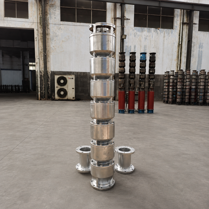 200QJH150-150-110kW Bomba de poços profundos de aço inoxidável Bomba de alto fluxo e bomba de cabeça alta para poços profundos e sistemas de água de engenharia