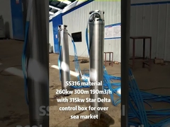 Multiestágio Vertical 12 polegadas 400v aço inoxidável 304 água potável bomba submersível