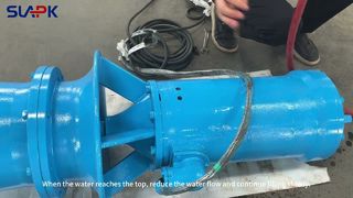 Vídeo de injeção de água com bomba de fluxo axial